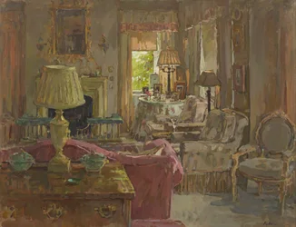 Sonnenbeschienene Jalousie